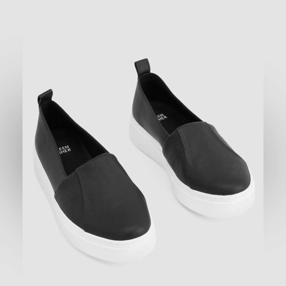 NIB EILEEN FISHER Perks Leather Platform Sneaker